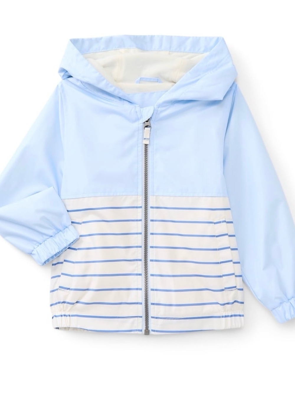 child of mine Light Blue Hooded Jacket with Front Zipper